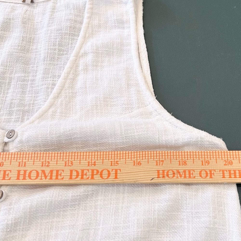 Free People White Sleeveless Button-Front Maxi Tunic Dress - Picture 11 of 16
